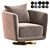 Elegant Julie Armchair by Fendi 3D model small image 1