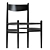 Modern Scandinavian CH36 and CH37 Chairs 3D model small image 4