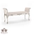 Romano Home Josephine Bench with Railing: Handcrafted Elegance 3D model small image 1