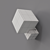 Sleek Cube Wall Lamp 3D model small image 4