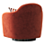 Elegant Longhi Vivienne Armchair 3D model small image 4