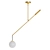 Bold Brass Counterbalance Pendant: Balance Lamp 3D model small image 1