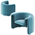 REMNANT Armchair: Sleek and Stylish Design 3D model small image 3