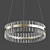 Elegant Ring Horizontal Chrome Chandelier 3D model small image 1