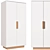 Stylish 2-Door Fabi Wardrobe 3D model small image 1