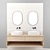 Modern White Bathroom Set 3D model small image 1