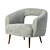 Elegant Millie Chair 3D model small image 3