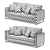 Lexington NOB HILL Sofa: Luxurious and Stylish 3D model small image 3