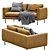 Luxury Moooi Boutique Leather Sofa 3D model small image 3