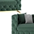 Luxury Golden Leg Capitonne Armchair 3D model small image 4