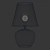 Zara Home Cement Base Lamp 3D model small image 3