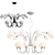 Aida Chandelier: Elegant Illumination with 20 Lights 3D model small image 1