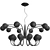 Aida Chandelier: Elegant Illumination with 20 Lights 3D model small image 4