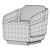 Vintage-Inspired WORN Armchair 3D model small image 5