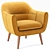 Elegant Ada Lounge Chair: Contract Furniture 3D model small image 1