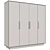 Fabi 4-Door Wardrobe: Elegant, Fashionable, and Spacious 3D model small image 3