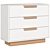 Title: Elegant Fabi White Chest of Drawers 3D model small image 1