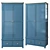 Jules Verne Double Wardrobe with Drawers 3D model small image 1