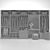 Modern Wardrobe Composition - with Editable Model 3D model small image 5