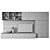 BAMAX Slash TV Wall: Stylish Modular Furniture 3D model small image 2