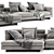 Luxurious Minotti Alexander Chaise Longue Sofa 3D model small image 2