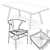 Wegner Style Wishbone Chair 3D model small image 5