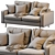 Dins Mini Leather Sofa: Small yet Stylish! 3D model small image 5