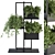 Elegant Black Box Stand Plant 3D model small image 2