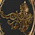 Luxury Golden Ornamental Sculpture 3D model small image 7