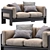 Petite and Chic: Bastiano Settee 3D model small image 1