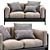 Petite and Chic: Bastiano Settee 3D model small image 2