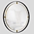 Elegant Brass Round Mirror 3D model small image 2