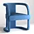 Elegant Rory Accent Chair 3D model small image 1