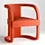 Elegant Rory Accent Chair 3D model small image 3