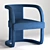 Elegant Rory Accent Chair 3D model small image 7