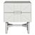 Modern Grey Bedside Table with 2 Drawers 3D model small image 4