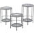 Versatile Side Table Set in Brass, Steel and Black Marble 3D model small image 2