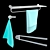 HANSGROHE Logis Accessory Set: Complete Bathroom Upgrade 3D model small image 4