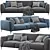 Luxury Comfort: Chateau dAx Dudy 3-Seat Fabric Sofa 3D model small image 2