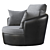 Marrakesh Fabric Swivel Chair: Exotic Elegance 3D model small image 3