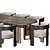 Brooklyn & Hancock Modern Dining Set 3D model small image 4