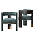 Modern Minimalist BROOKLYN Chair 3D model small image 2