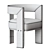 Modern Minimalist BROOKLYN Chair 3D model small image 5