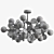Matisse Gray Chandelier: Elegant Illumination for Any Space 3D model small image 2