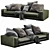 Luxury Verzelloni Holden Leather Sofa 3D model small image 2