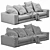 Luxury Verzelloni Holden Leather Sofa 3D model small image 4