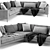 Modern West Elm Harper L-Shaped Sofa 3D model small image 3