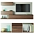 Title: Wood and White TV Wall Unit | Modular Design | 65 inch TV 3D model small image 1