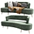 Modern Curve Sofa: Quatro Design 3D model small image 2