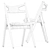 Sleek CH29P Sawbuck Chair 3D model small image 5